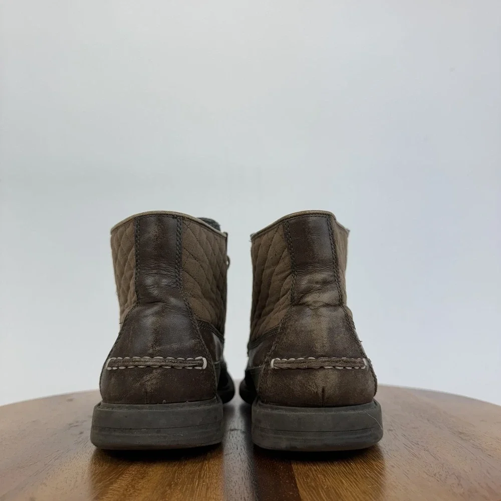 Mens Cole Haan Pinch Maine Classic Brown Moc Toe Lace Up Boots Size 9.5‎ M GUC